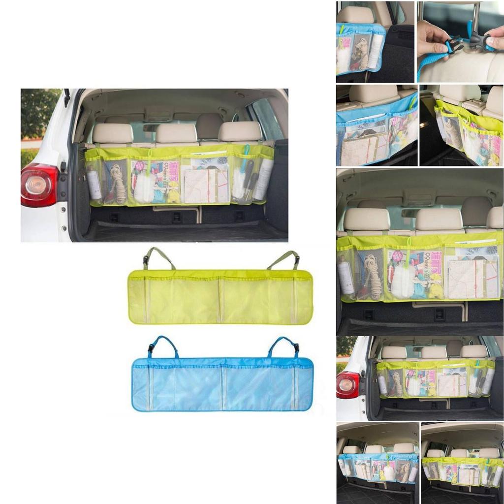 Car Organizer Large Capacity Storage Bag With Oxford Fabric Mesh For Vehicle Interior