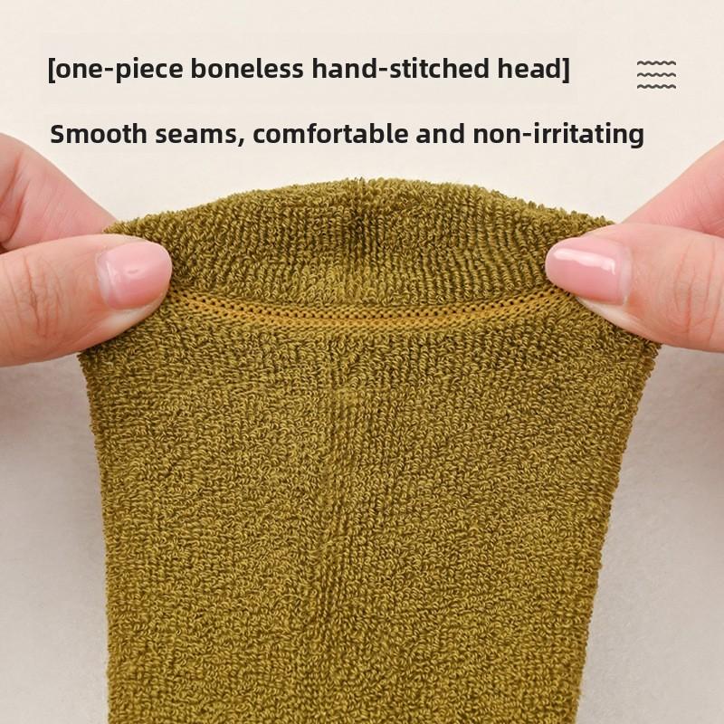 5 Pairs of Female Autumn and Winter Warm and Cold Proof Thick Wool Ring Boneless Velvet Tube Socks