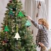 Christmas Wind Chime Kit For Kid Wooden Christmas Wind Chime Kit Smooth Surfaces Pendant Decoration For Mantel Window Fireplace