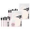 16BRAND 16 Mini Mini Brush Kit 9 Pieces Set Pink Professional Portable Makeup Tool Collection (Pack of 2)