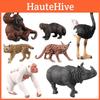 Detailed Pvc Animal Figurines Set With Wild Boar Ostrich And Red Haired Gorilla Toys