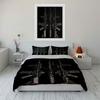 3Pcs Modern Rifle On Black Background Print Soft Comfortable Duvet Cover Bedding Set Included 1*Duvet Cover  2*Pillowcases