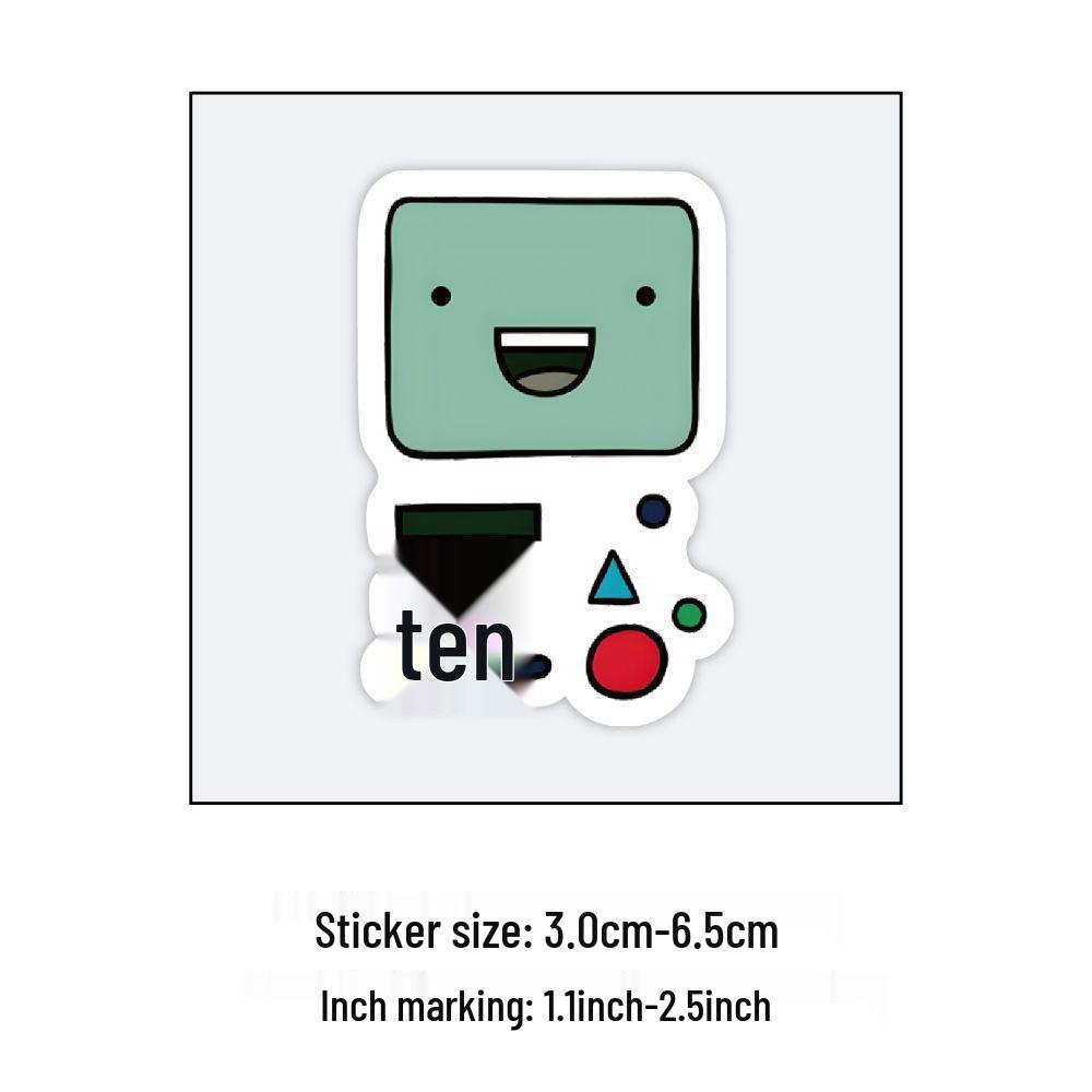 60 BMO Game Console Cartoon Stickers - Cute Robot Waterproof Decals for Phone Cases, Luggage, and Water Bottles
