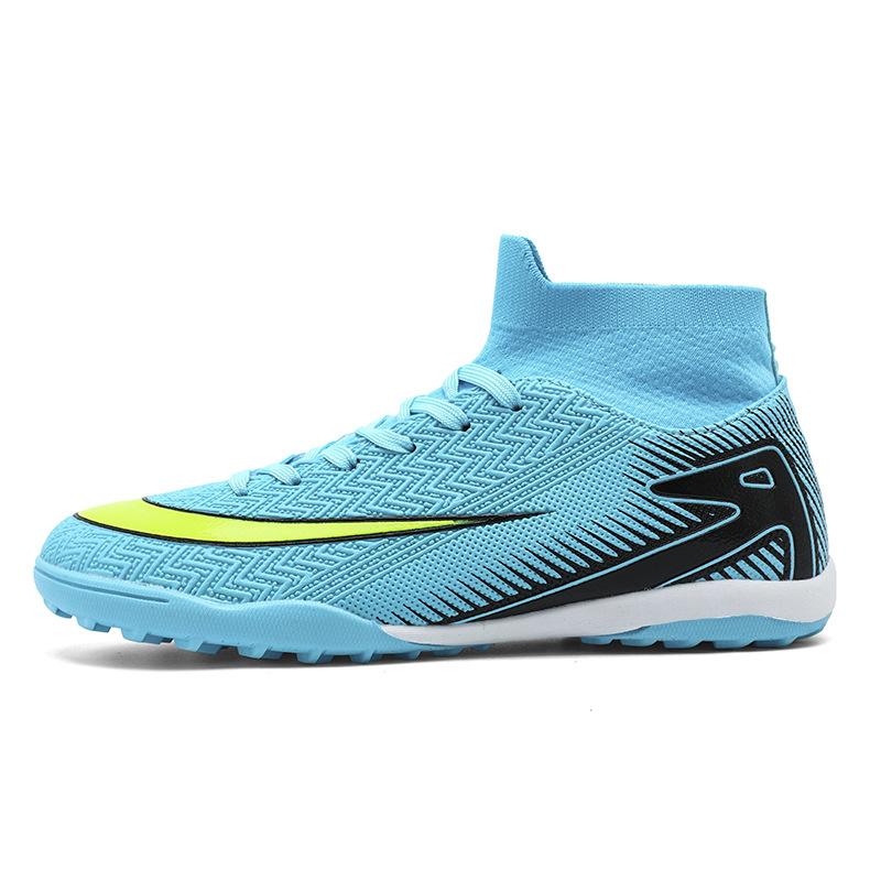 High-Top Football Shoes Tf Broken Nails Artificial Turf Ag Nails Leather Feet Boys And Girls Children And Adolescents Students Training Shoes