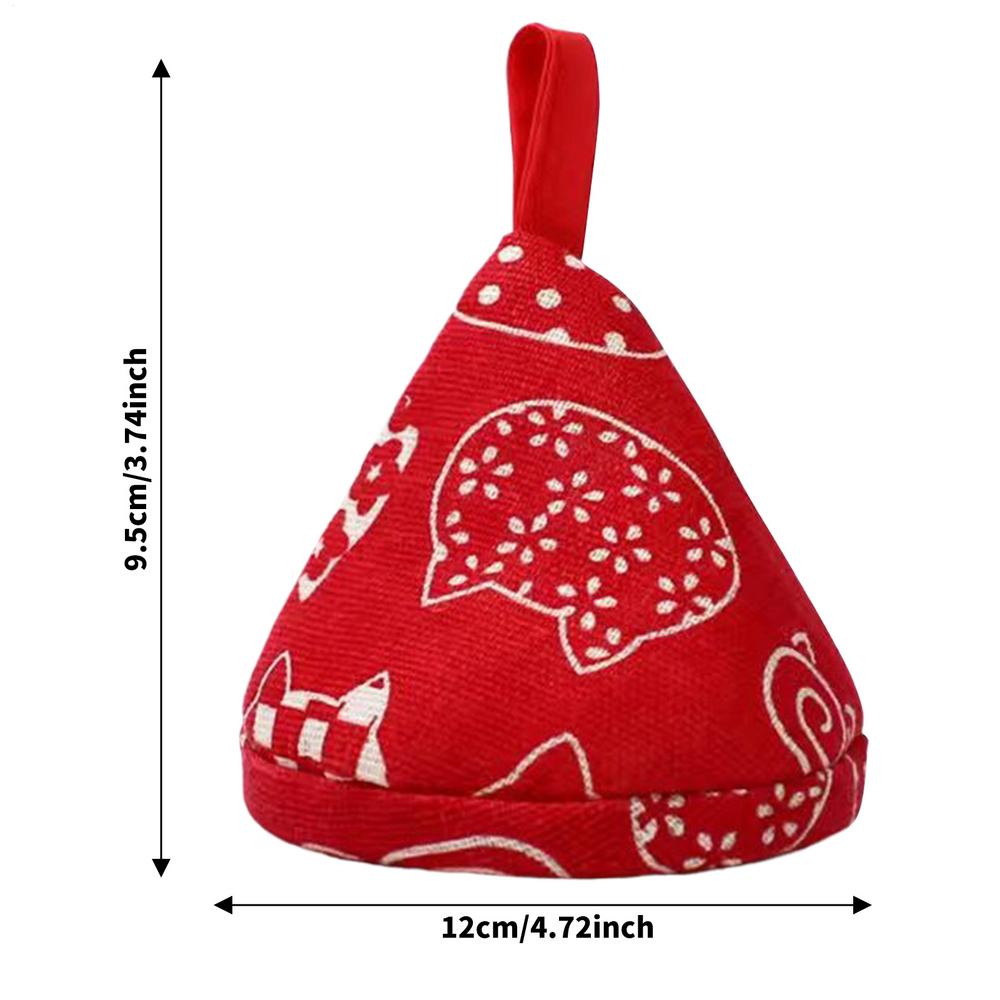 1Pair Triangle Pot Handle Cap Non-slip Heat Insulation Glove High Temperature Resistance Cotton Gloves Portable Kitchen Gadget