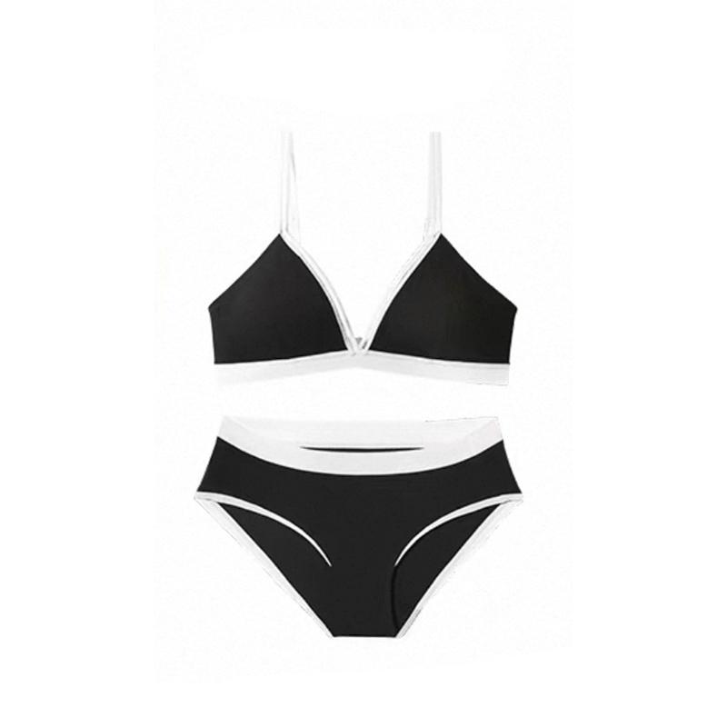 Französischer Triangel-Cup Damen-BH-Set - Schlankmachender Effekt, Tiefer Ausschnitt, Sexy, Schöner Rücken, Herbst Dünner Stil