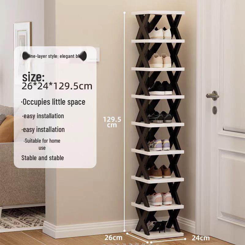Space-Saving Dustproof Folding Shoe Rack for Narrow Entryways, Offices, or Dorms