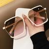 Women Outdoors Square Sunglasses for Men Oversized White Tea Original Brand Design Sun Glasses Female Shades Travel Sunshade