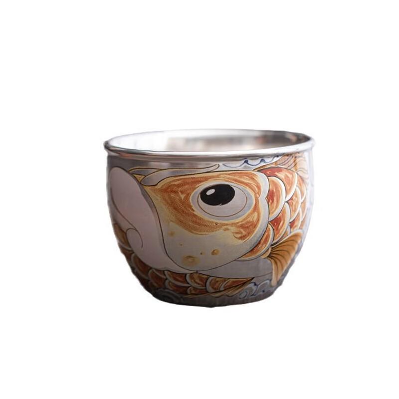 Gilded Silver Dragon Master Kung Fu Tea Cup