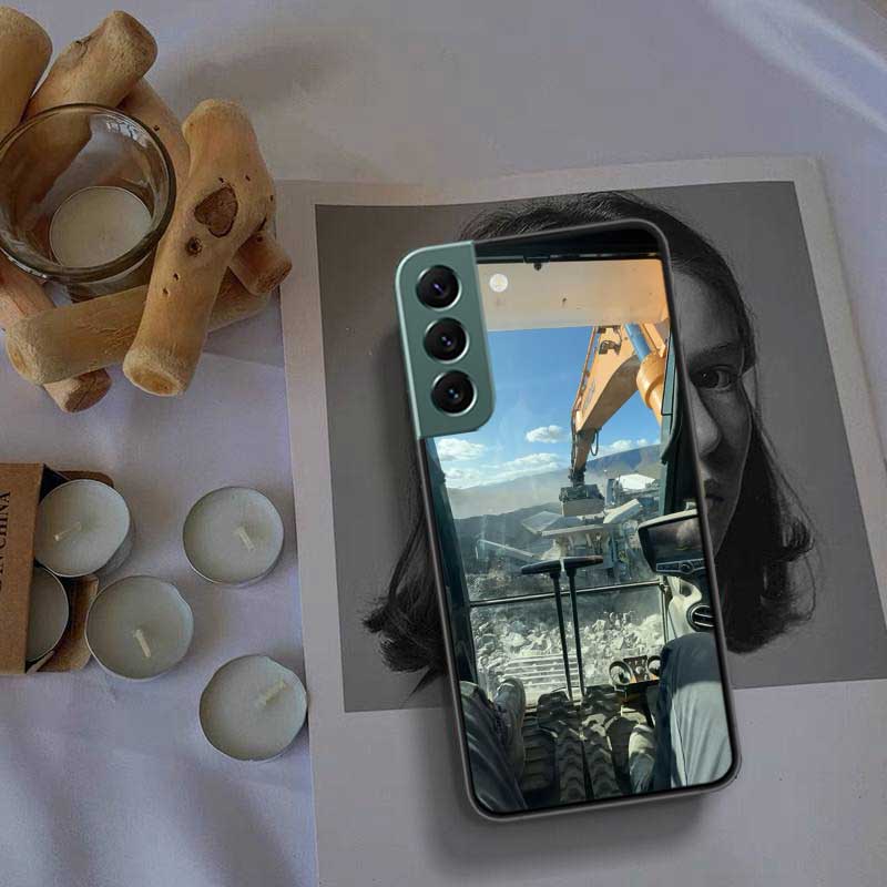 Construction Machinery Excavator Phone For Samsung S25 Edge Galaxy S22 Ultra S21 S10 S9 Plus S20 S23 S24 FE Case S10E Cover Sili