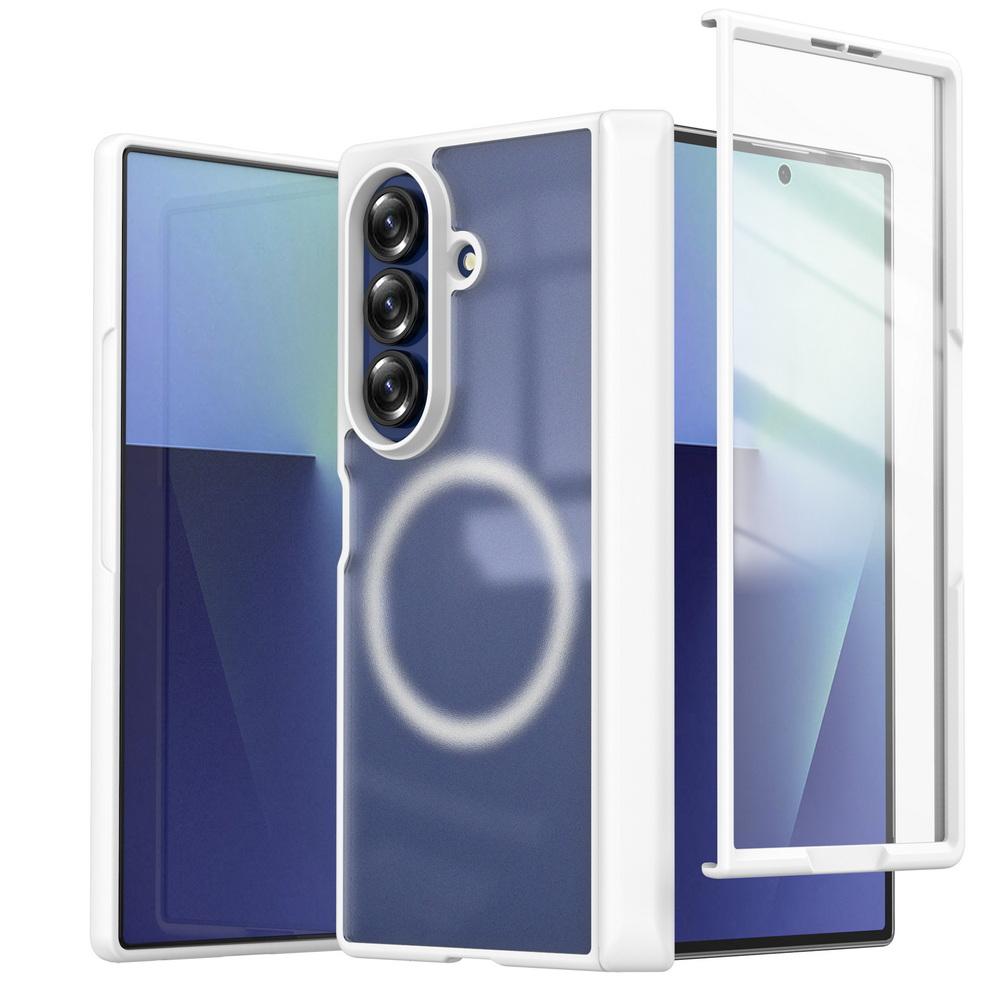 

Micro Matte Translucent with Magnetic Ring Magnetic Hinge Glass Protector Case For Samsung Galaxy Z Fold 7 Lens protect Cover Galaxy Z Fold7