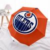 Edmonton Oilers, Hockey Puck Automatic Opening and Closing, 8 rib Structure Portable Umbrella, Suitable for Men and Women in All Seasons  Pe