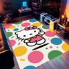 Hello Kitty Neon Stripes carpet Camping Trip Suitable For All Seasons Nap carpet Outdoor Plush carpet Bedroom