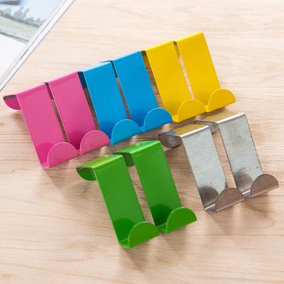 4 Pcs Door Back Hooks Stainless Steel No Drill Hanging Organizer For Towels Keys Hats Clothing Storage Solution Multi-Use