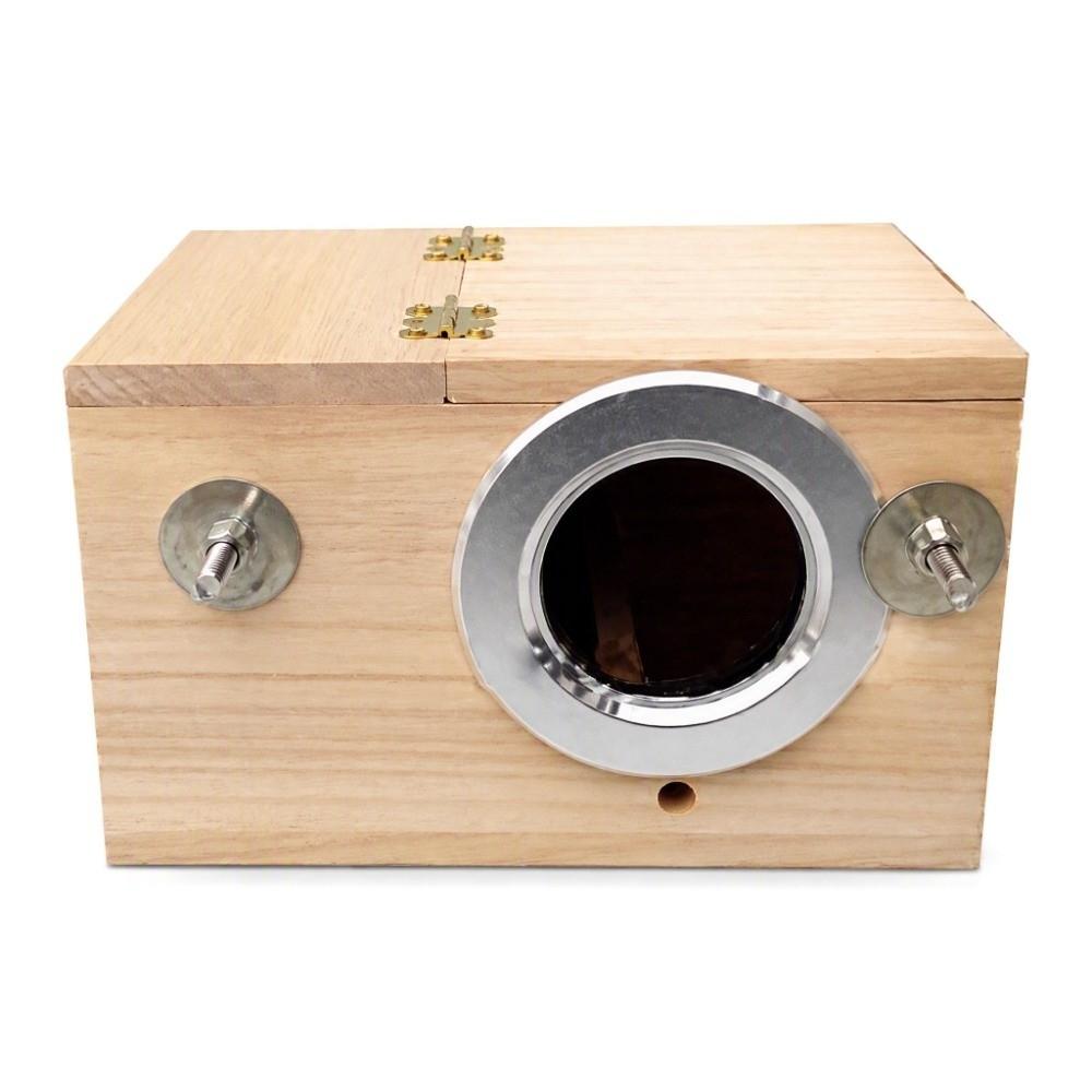 Wood Construction Parrot House Paulownia & Pine Wood Roost Box For Cockatiel