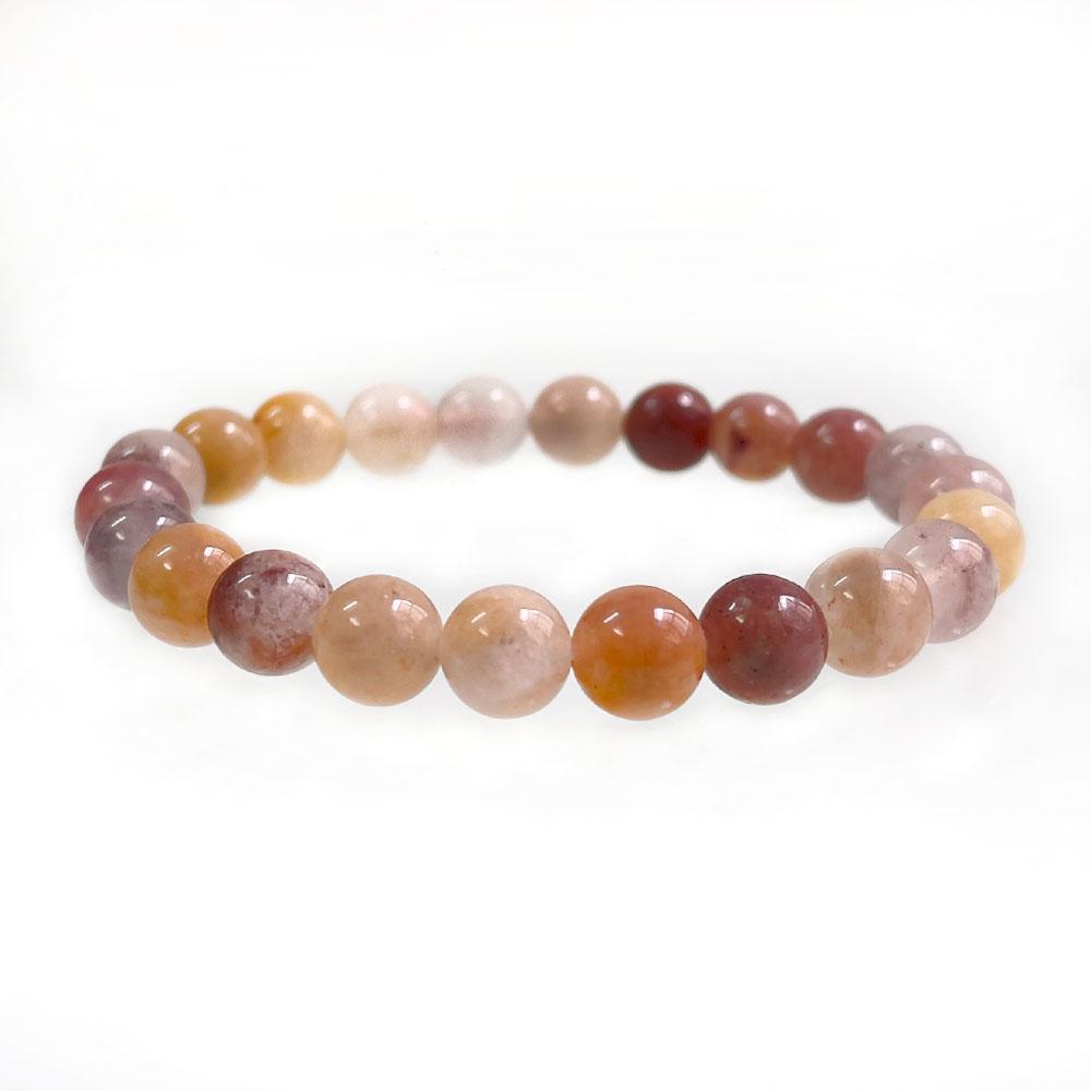 Natural Stone Beaded Bracelet 6-10mm Stretch Yoga Jewelry - Tiger Eye Turquoise Agate Jasper Healing Bangles for Women Men
