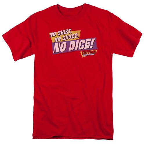 Fast Times at Ridgemont High No Dice S/S Adult 18/1 T-Shirt Red Unisex T-Shirt XXL
