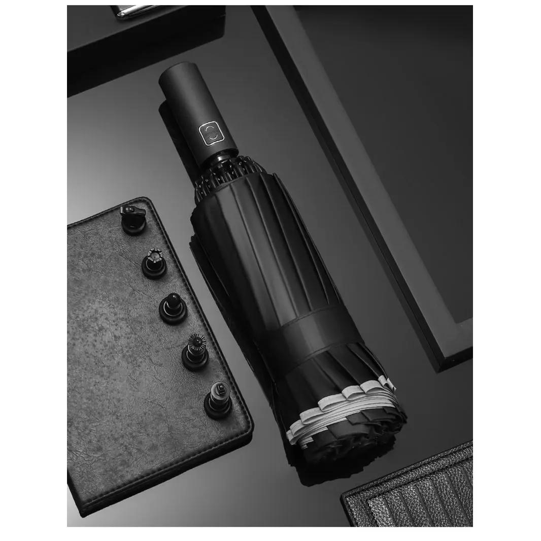 Полностью автоматический обратный складной УФ-зонт с ветрозащитными УФ-зонтами — фото 3