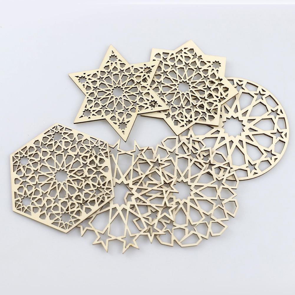 6pcs Stars Pattern Cup Mats Heat-Resistance Non-Slip Coaster Boxwood Insulation Table Mats For Tea Milk Mug Drink Cup Coasters