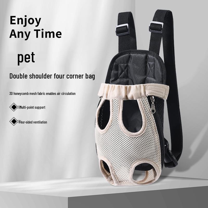 Pustende firebent dobbel skulder kjæledyr reise ryggsekk