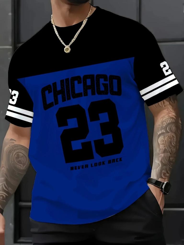 Sommer Neues Herren-T-Shirt Ist ein Lässiges Alltagsoutfit mit 3D-Druck Atmungsaktiv Leicht und Schnelltrocknend