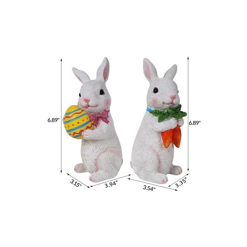 Easter Rabbit Resin Craft With Angel And Sunflower For Gift And Home Decor