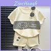 Baby Boy Girl Summer Cotton Animal Cartoon Short Sleeve T Shirt And Shorts Set For Toddler Kids