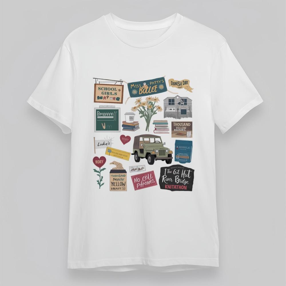 

Women s Oversize Classic T-Shirt School Girls Banner Sign Ballet Theme Print Tee 3XL