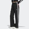 Adidas Originals Clover Flared Pants With Logo Embroidery And Three Stripes Print Women Bottoms Black IP3000