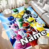 Custom Name Personalized Mighty Morphin Power Rangers Print Carpet, Versatile Home Decor Rug, for Playroom, Apartment, Balcony, Entryway, Hallway Gift