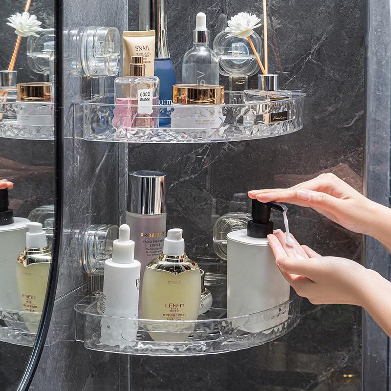 LISM No-Drill Transparent Bathroom Storage Shelf