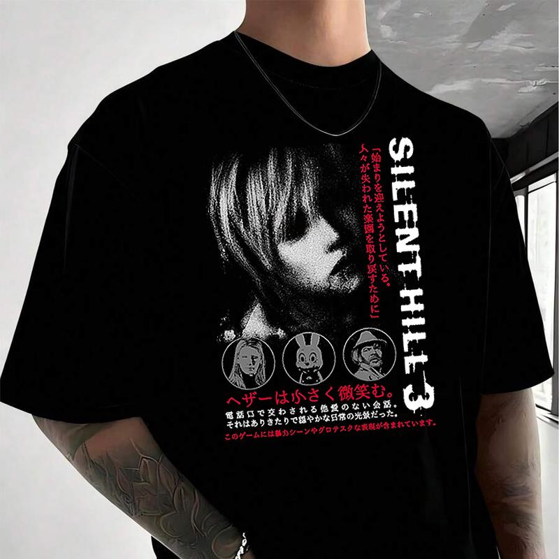 Silent Hill 3 T-shirt Hommes Femmes Jeu d'Horreur Amusant T-shirt Homme Robe Décontractée Haute Qualité Homme Co