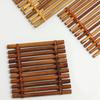 User Friendly Bamboos Raft Coasters for Dining and Workspaces Protecting Front and Elevating Interior Decors