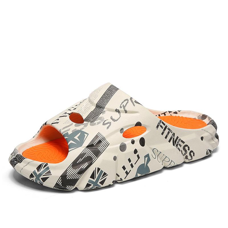 Wearing Men Beach Trendy Casual Slippers for External Wear Outdoor Anti Slip Shoes Wear-resistant and Comfortable Men's Slippers