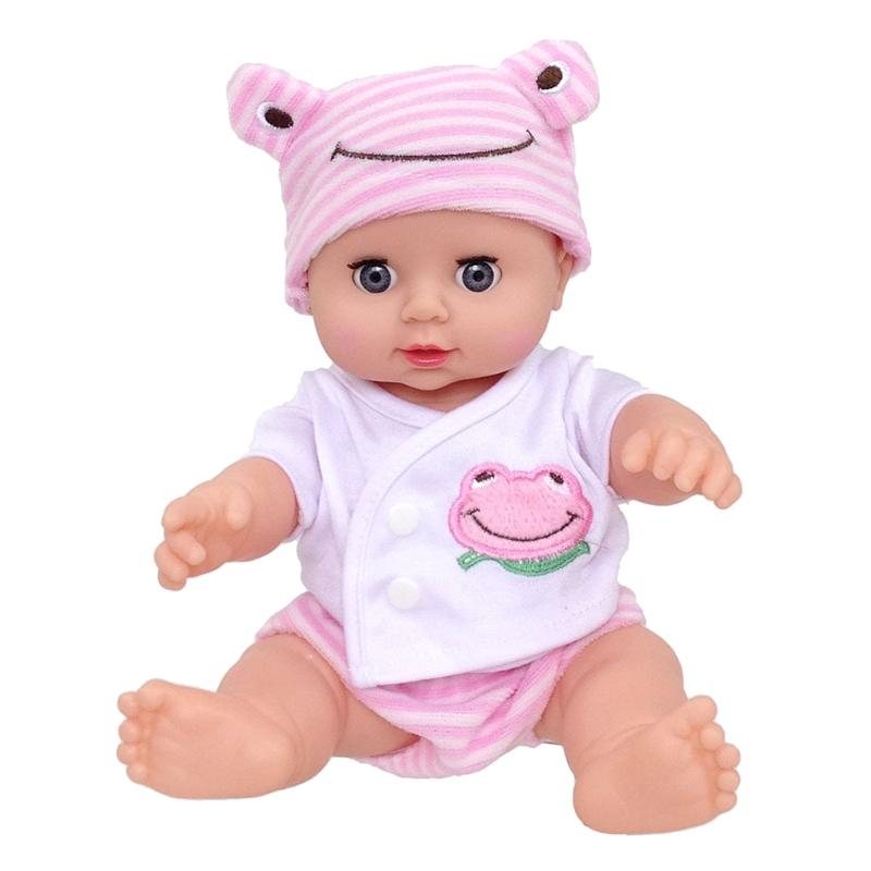 

12’’ Baby Girl for Doll White Reborn Toy for w/ Washable Dress 360 Rotate for Head Joints Soft Full Body Vinyl Perfect G різнокольоровий