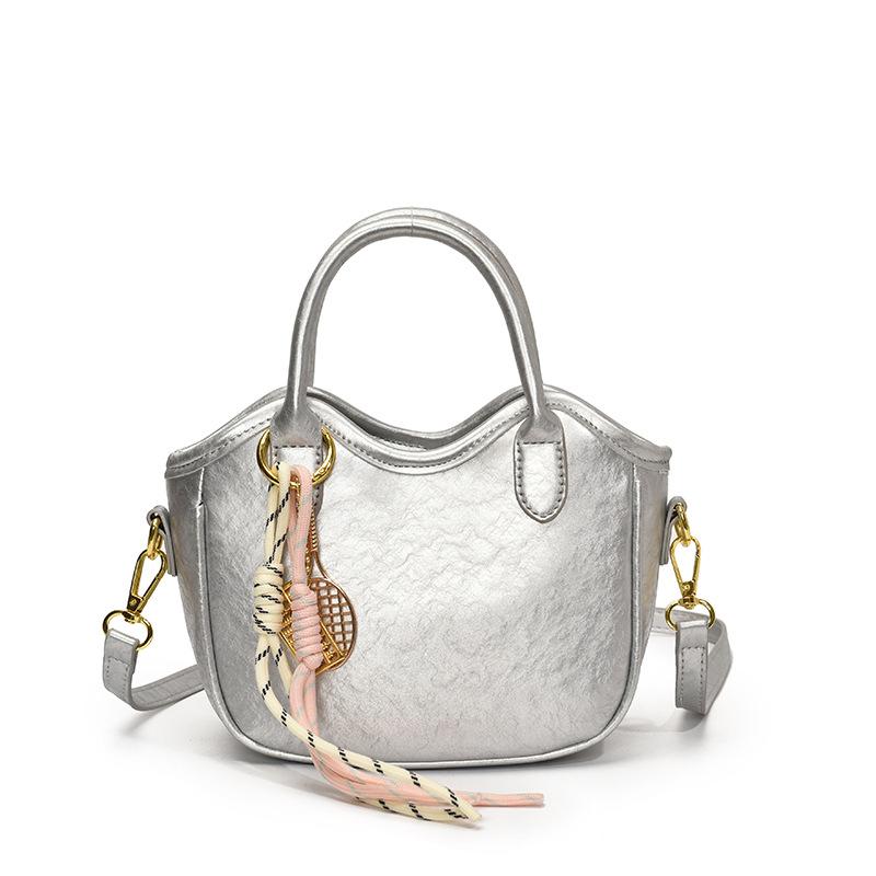 Neue Mode Vielseitige Lässige Umhängetasche Tragbare Eimertasche Glänzende Schultertasche