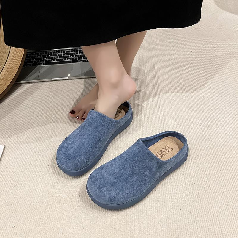Fashion Rubber Slippers Shoes Cover Toe Mules For Women 2025 Loafers Luxury Slides Platform Designer Mules For Women 2025 Loafers Slippe