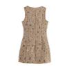 2025 Autumn Women's French Chic Sequin Sleeveless Dress - European & American Style