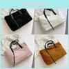Chic Women's Plush Tote Bag Stylish Winter Fashion Handbag For Casual Commuting