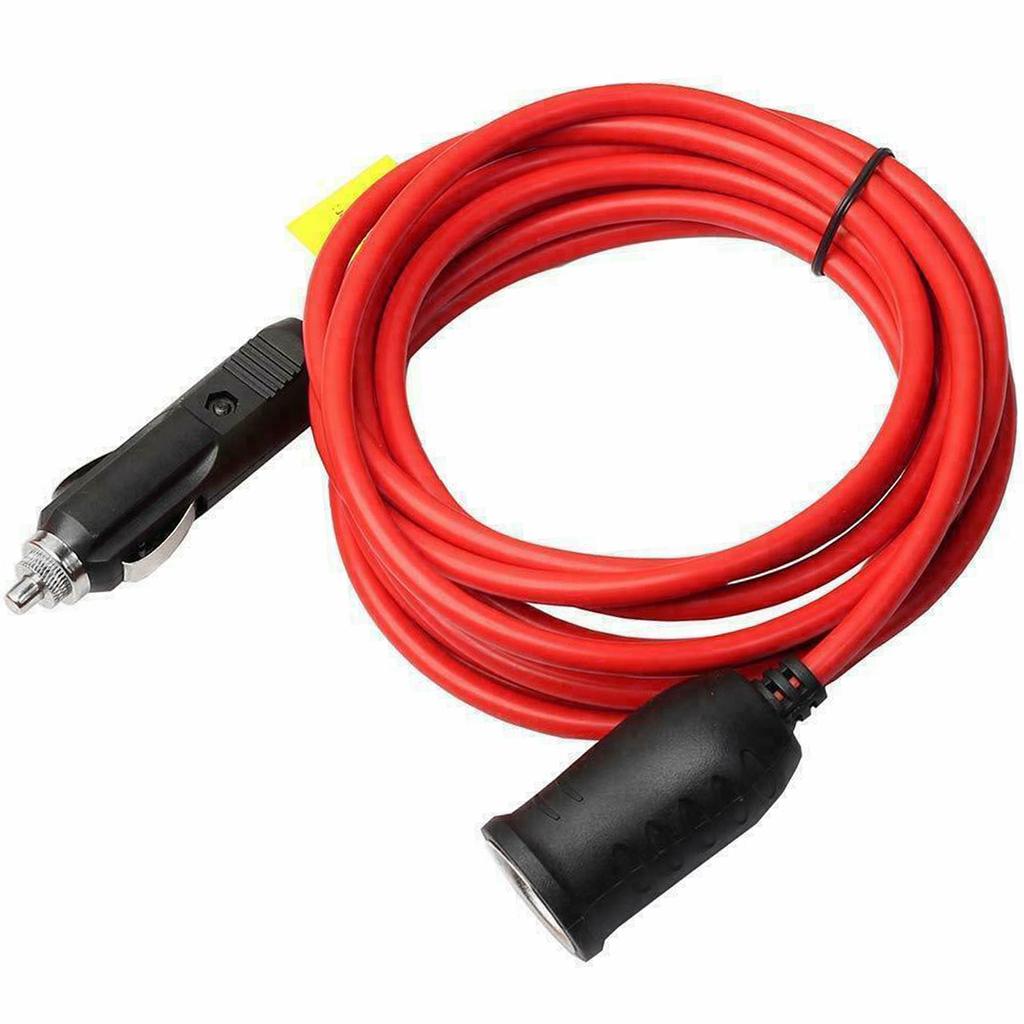 3.6/4M Car Cigarette Lighter Extension Cable 12V-24V Car Charger Cigarette Lighter Socket Adapter with Dust Cover for SUV Truck