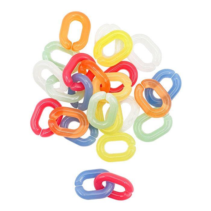 Perles mailles translucides 1,3 x 1,9 cm 40 pièces