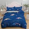 3D Dolphin In Blue Sea Queen King Size Bedding Sets Animal Single Quilt Duvet Cover Set Boys Adult Bed Polyester Bedclothes