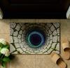 Realistic Pebble Stone Mosaic Entrance Mat Multicolor Rock Texture Print Rug Vintage Natural Style Home Decor for Porch Washroom
