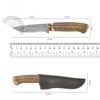 Outdoormesser Damaskus Gemusterter Griff aus Knochenimitat Fleischschneiden Innere Mongolei Fleischmesser D3 Gerades Messer