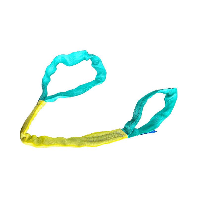 Flexible Double Ring Buckle Lifting Sling: 2t, 3t, 5t Capacity for Industrial Crane Handling.
