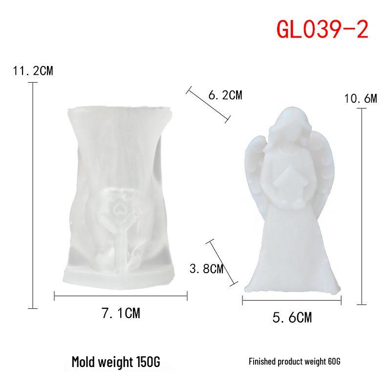 Engel mit Buch Silikonform für DIY Aroma Stein und Gipsornament
