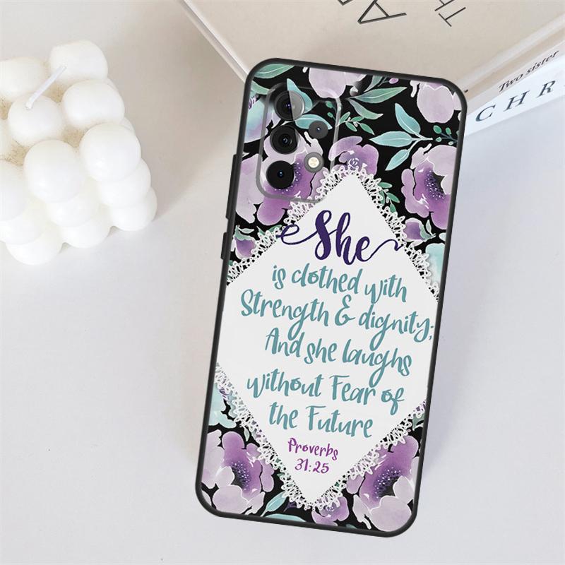 Bible Verses Design For Samsung Galaxy A22 A32 A52 A54 A14 A16 A26 A36 A56 A55 A35 A05 A06 A15 A53 A33 A13 Case