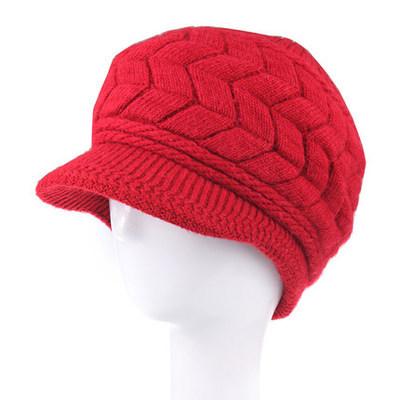 Knitted Fur Rabbit Fashionable Trendy Beanie Warm Keep Lined Fur Plush Hat Winter Women Hats For Woman Outdoor Coldproof Cap