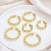 Chic Golden Geometric Hoop Earrings: Stylish and Charming Commuter Gift for Women