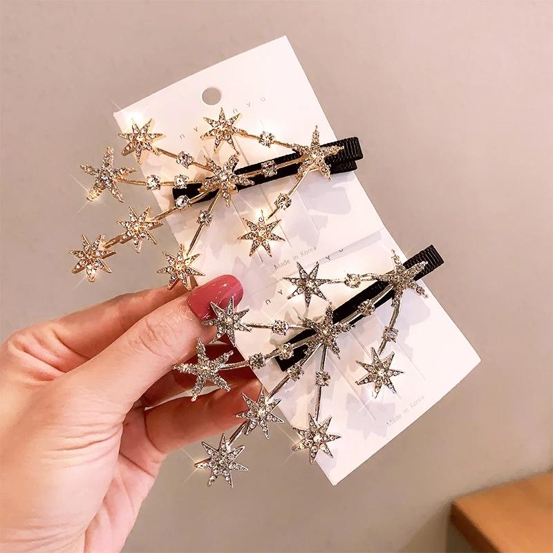 

Korea Sweet Crystal Hair Clip Headwear For Women Fashion Girl Gold Color Hairgrip Hair Accessories Barrettes Side Clip